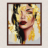 Картина за номерами Неземна двчина з фарбами металік exp 40*50 см Ідейка KHO 8313 exp, фото 3