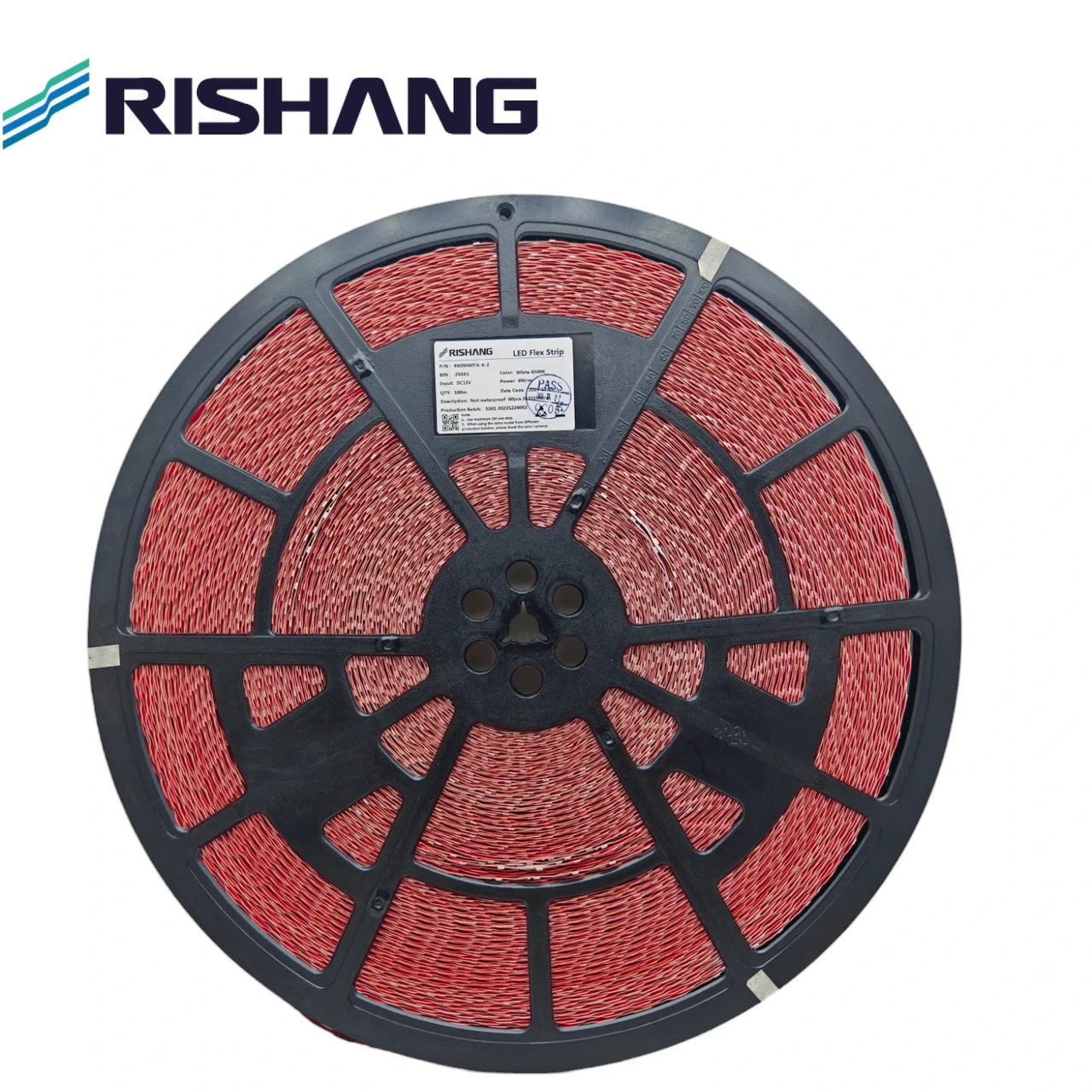 Світлодіодна стрічка S-type RISHANG RN0W72TA-B-1 12V 72 led/m 7.2W 720Lm IP33 6500K (бухта 100м.), фото 1