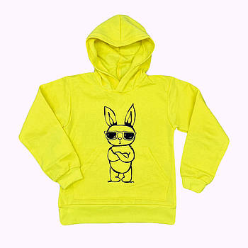 Худі дитячий "Зайчик в окулярах" (жовтий)