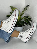 Красные Высокие кеды Converse стильные кеды конверс 36-40 Converse All Star высокие удобные весна-лето