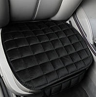 Чорна подушка-килимок для переднього сидіння водія в авто (універсальна накладка)
