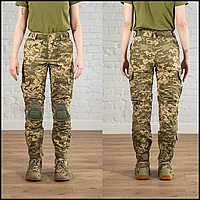 Качественные тактические брюки рип стоп ветрозащитные пиксель всу, Штаны тактические с наколенниками женские XL