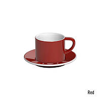 Чашка и блюдце под капучино Loveramics Bond Red (150 мл)
