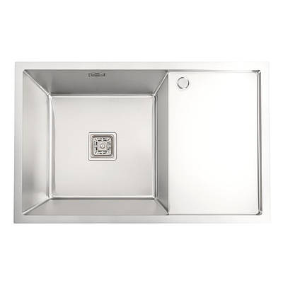 Кухонна мийка Platinum Handmade нержавійка 78х50 L (один отвір, квадратний сифон, 3,0/1,0 мм)
