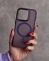 Матовый защитный чехол с MagSafе для iPhone 13 Pro Max темно-фиолетовый
