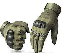 Тактичні рукавиці олива з пальчиками / Тактичні рукавиці для ЗСУ/ Рукавиці військові для ЗСУ