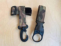 Набор тактических карабинов на стропе мультик / Комплект держатель для перчаток+держатель для бутылки