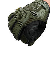 Тактические перчатки олива с пальчиками ВСУ / Тактические перчатки/ Перчатки военные для ВСУ