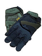 Тактичні рукавиці олива з пальчиками / Тактичні рукавиці / Рукавиці військові для ЗСУ