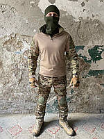 Тактичний костюм 3 в 1/ Сорочка+ Штани + наколінники та налокотніки