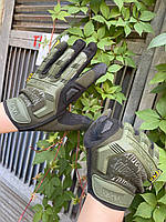 Тактические перчатки олива с пальчиками  ВСУ/ Тактические перчатки/ Перчатки военные для ВСУ