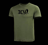 Тактическая футболка ВСУ с принтом олива/ футболка хлопковая