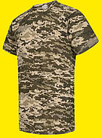 Тактическая хлопковая  футболка прямого кроя пиксель/футболка ВСУ пиксель