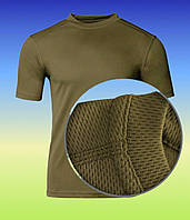Тактическая футболка COOLPASS /футболка прямого кроя/ военная футболка олива