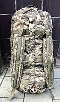 Сумка-баул армейский 110 л пиксель, тактический баул, тактический баул-рюкзак пиксель