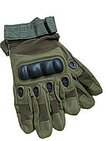 Тактичні рукавиці олива з пальцями ЗСУ / Тактичні рукавиці / Рукавиці військові для ЗСУ