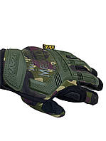 Тактичні рукавички мультикам із пальчиками/тактичні рукавички/рукавички військові мультикам для ЗСУ