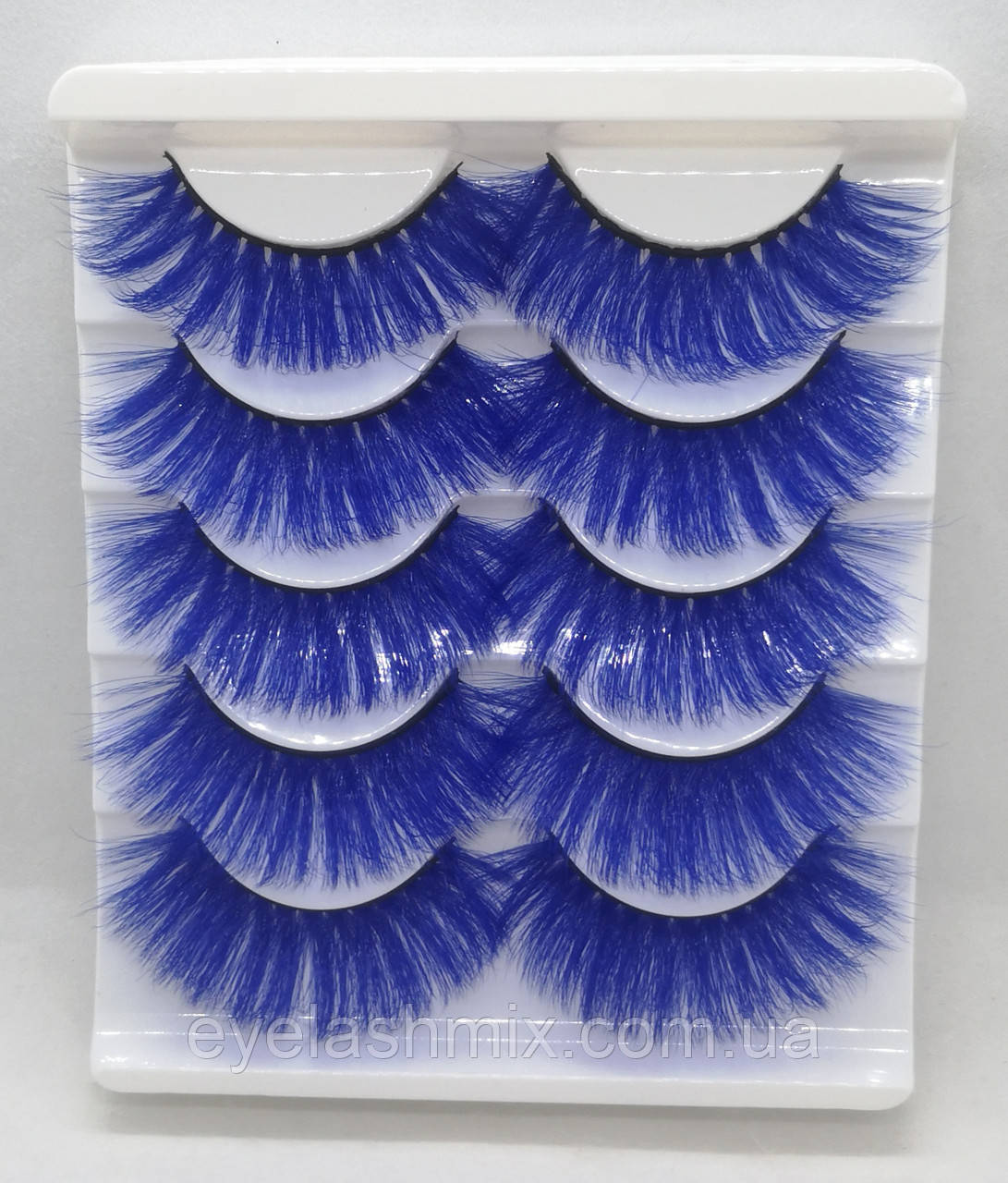 Сині накладні вії набір 5 пар, фото 1