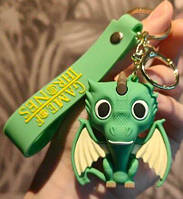 Брелок подвеска на рюкзак Game of Thrones Rhaegal Green dragon 3D Keychain Игра престолов Рейгал зелёный