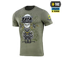 M-Tac футболка Drohnenführer Light Olive, чоловіча футболка з малюнком, військова літня футболка олива