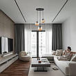 Люстра на три кавових кулі (56-PR150F-3 BK+BR), фото 7