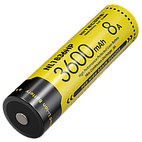 Аккумулятор литиевый Li-Ion 18650 Nitecore NL1836HP 3.6V (8A, 3600mAh), защищенный