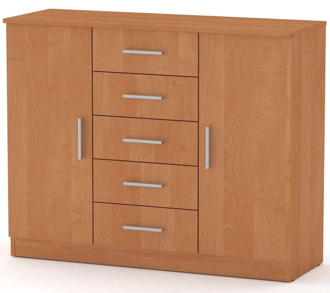 Комод 5+2 вільха Компаніт (111х39х89 см), фото 1