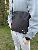 Сумка Puma черного цвета, Мужская спортивная сумка через плечо Пума, Барсетка Puma