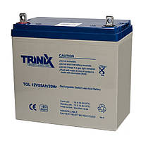 Акумуляторна батарея гелева 12В 55Аг Trinix TGL12V55Ah/20Hr GEL (44-00016)