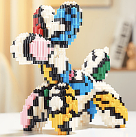 Конструктор детский Собака разноцветная 3D 1137 деталей, конструктор голомоломка Лего