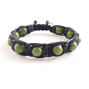 Браслет шамбала з Нефритом d 10м