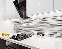 Панель кухонная, заменитель стекла кладка облицовочной плитки, с двухсторонним скотчем 62 х 205 см, 1,2 мм