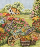 Набор для вышивания "Тачка с цветами (Floral Wheelbarrow)" ANCHOR - фото 1 - id-p410355719