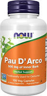 NOW Pau D' Arco 500 mg 100 капсул MS