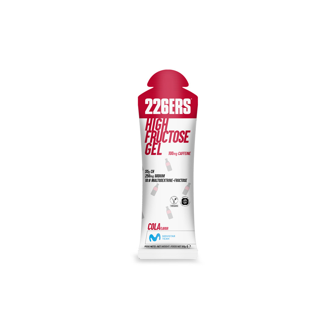 Енергетичний гель 226ERS HIGH FRUCTOSE GEL кола з кофеїном 80 г