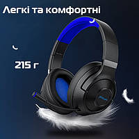 Беспроводные игровые наушники Picun BG-01 с микрофоном Black/Blue «T-s»