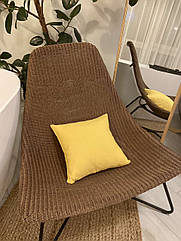 Декоративна подушка жовта  40х40см