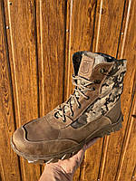Армійські чоловічі берци койот піксель ЗСУ 46-47-48 розміру,тактичні черевики літні,шкіряні,піксельні,на літо