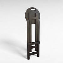 Темно-коричневий барний високий стілець з дерева Напівбарний дерев'яний табурет для кухні, барної стійки ЯСЕН, фото 5