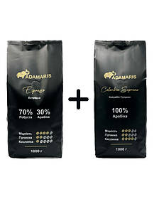 Зернова кава Adamaris Espresso + Colombia Supremo