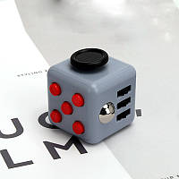 Кубик антистрес Fidget Cube 14121 3.5х3.5х4 см сірий з червоним та чорним nm