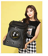 Рюкзак для переноски животных с иллюминатором CosmoPet CP-03 для кошек и собак Dark Brown «T-s»