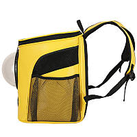 Рюкзак для переноски животных с иллюминатором CosmoPet CP-04 для кошек и собак Yellow «T-s»