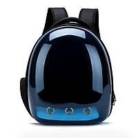 Рюкзак переноска для животных раздвижной CosmoPet CP-17 для кошек и собак Black/Blue «T-s»