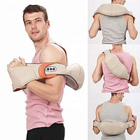 Массажер роликовый для шеи и спины инфракрасный подогрев Massager of Neck Kneading 55w «T-s»