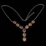 Кольє. Натуральний цитрин і родоліт гранат. Срібло 925., фото 2