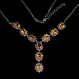 Кольє. Натуральний цитрин і родоліт гранат. Срібло 925., фото 3