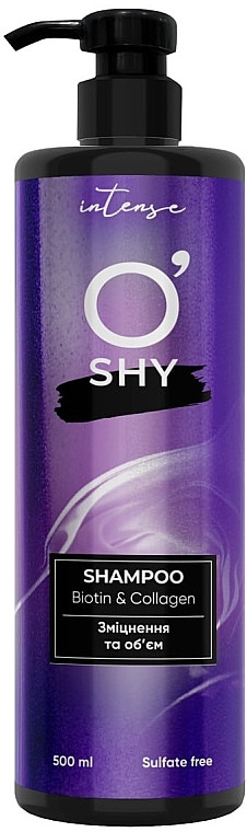 Шампунь "Зміцнення та об'єм" Intense Biotin, Collagen 500 мл, OShy, Арт.52874