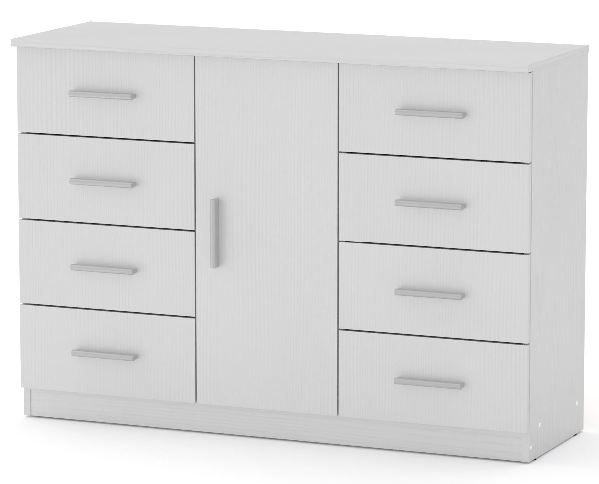Великий Комод 8+1 білий Компаніт (120х39х85 см)