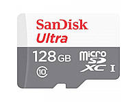 MicroSDXC (UHS-1) SanDisk Ultra 128Gb class 10 A1 (100Mb/s) (adapter SD) inc pkd